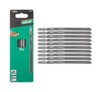 wolfcraft 10 Jigsaw Blades - Fast Cut Bi-Metal Blade with T-Shank