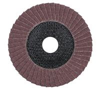 wolfcraft 125mm Lamellar Flap Disc, 40 Grit Corundum Sanding Mop for Metal | High-performance coarse sanding, ideal for de-rusting, smoothing welded joints, and de-burring metal edges. 8426000