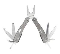 wolfcraft 13-in-1 Multi Tool - Folding Pliers & Camping Pocket Knife | Compact metal design with saw, screwdriver, wire cutter and file. Ideal for DIY, camping and travel. 4080000