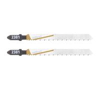 wolfcraft 2 HCS Jigsaw Blades, T-shank, wood and plastic, clean cut I 2381000