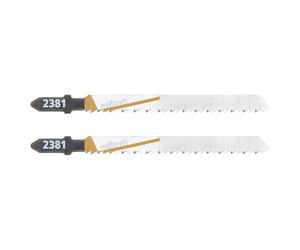 wolfcraft 2 HCS Jigsaw Blades, T-shank, wood and plastic, clean cut I 2381000