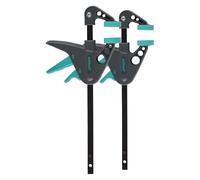 wolfcraft 2 MINI One-Hand Clamps I 3455100 I Handy Helper - Perfect for Hobbies and Craft Projects