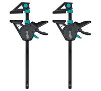 wolfcraft 2 One-Hand Clamps PRO MAX - 250 kg Force, 300 mm Clamping Width