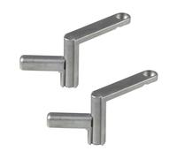 wolfcraft 2 Quick Clamps - Hand Clamps for Tables with 20 mm Bore Holes | Fasten workpieces up to 35 mm thick, durable aluminium design, ideal for the MASTER series workbenches. 6176000