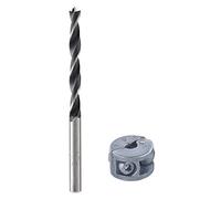 wolfcraft 2 Wood Twist Drill Bits with Depth Stop for Dowel Joints