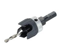 wolfcraft Screw Starter With Countersink and Depth Stop, Ø 4-5 mm I 2544000 I Drilling and countersinking in one step