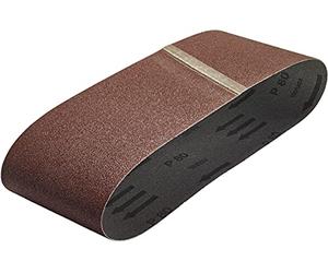 wolfcraft 3 Fabric Sanding Belts 100 x 560 mm, grain 80 I 1936000