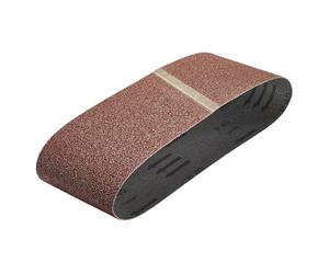 wolfcraft 3 Fabric Sanding Belts 75 x 510 mm, Grain 40 I 1908000