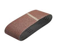 wolfcraft 3 Fabric Sanding Belts 75 x 510 mm, Grain 80 I 1912000