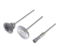 wolfcraft Steel Wire Mini Brush Set 3 Pcs. I 2114000