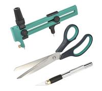 wolfcraft 3-Piece Universal Cutter Set - Circle Cutter, Knife & Scissors