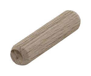 wolfcraft 30 Beech Wood Dowels, 10 mm Diameter - Grooved Joint Pins