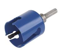 wolfcraft Universal Hole Saw with Mandrel, Pre-Assembled I 3882000 I Universal use in a Wide Range of Materials, Cutting Depth 60 mm