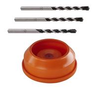 wolfcraft "Professional" Concrete Drill Bit Set, Tungsten Carbide Tipped, 4 pcs. I 8640000 I for Drilling into Concrete, Artificial Stone and Natural Stone with Minimal dust