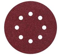 wolfcraft 5 Easy-Fix Sanding Discs for Wood & Metal, Ø 125 mm, G40