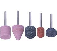 wolfcraft Mounted Stone Set, 5 Pcs. I 2142000 I For safe grinding and deburring