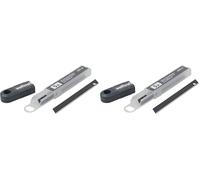 wolfcraft 5 Professional Sharp Snap-Off Blades 9 mm Black I 4207000 I Accessory for snap-Off Blade Knives (Pack of 2)