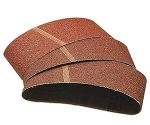 wolfcraft 6 Fabric Sanding Belts 75 x 533 mm, Grain 80 I 3103000