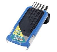 wolfcraft 6-Piece Metal Drill Bit Set, HSS Rolled Twist Drills, Ø 2-8 mm