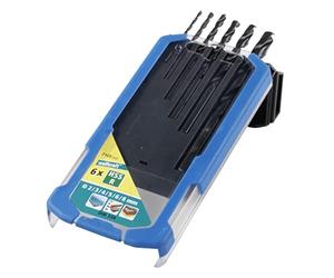 wolfcraft 6-Piece Metal Drill Bit Set, HSS Rolled Twist Drills, Ø 2-8 mm