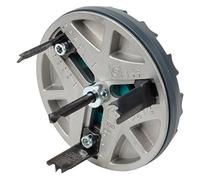 wolfcraft Adjustable Hole Saw, Ø 45-90 mm for Drywall and Wood | Continuously adjustable cutter for OSB and plasterboard with 3 integrated scales for interior works. 5977000