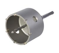 wolfcraft Annular Bit, Tungsten Carbide Tipped, with SDS Plus Mandrel I 5481000 I for Electrical and Plumbing installations in Concrete, Brick Walls