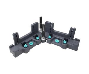 wolfcraft Bevel and Mitre Box PRO - 6956000-2-in-1 mitre Box for Cutting skirting Boards & baseboards up to 120 mm high and Measuring Room Angles