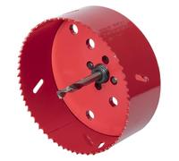 wolfcraft Bi-Metal Hole Saw - Ø 112 mm HSS Cutter for Wood, Metal & Drywall