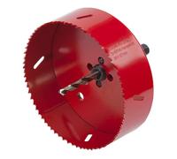 wolfcraft Bi-Metal Hole Saw, Ø 127 mm - HSS Drill Bit for Wood & Metal