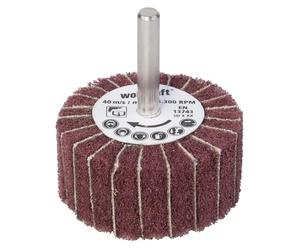 Wolfcraft Black Aluminium Oxide 150 Grit Medium Bonded Abrasive Wheel for Power Drill