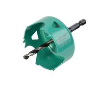 wolfcraft Carbon Steel Hole Saw, Ø 65 mm Drill for Wood and Drywall | Carbon steel cutter for electrical and plumbing work. 30 mm cutting depth, includes 6 mm mandrel, 5967000