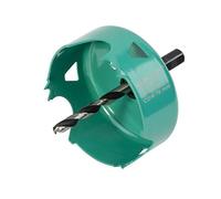 wolfcraft Carbon Steel Hole Saw, Ø 76 mm - Drill Bit for Wood & Drywall | Precision tool for electrical and plumbing work. Hex shank mandrel with 30 mm cutting depth included. 5970000