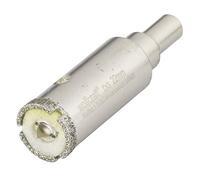 wolfcraft "Ceramic" Diamond Coated Annular Bit, With Centring Drill Bit and Shank I 5922000 I For plumbing and electrical installations in tiles, cutting depth 45 mm