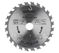 wolfcraft Circular Saw Blade for Cordless Circular Hand Saws, purple series I 6341000 I Fast, medium-coarse cuts