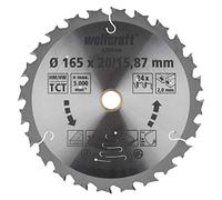 wolfcraft Circular Saw Blade for Cordless Circular Hand Saws, purple series I 6344000 I Fast, medium-coarse cuts