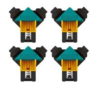 Wolfcraft Corner Clamps Set of 4 - ES 22 Right Angle Clamps for Woodworking, 90 Degree Clamping Aid for Screwing or Gluing Boards, Adjustable 10-22 mm, Made in Europe - 8626000