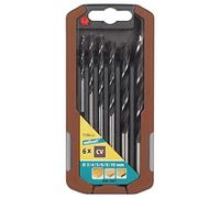 wolfcraft CV Wood Twist Drill Bit Set 6 Pcs. I 7108000 I for Drilling into softwood