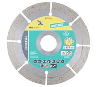 wolfcraft Diamond Cutting Disc Pro Universal I 8313000 I Universal Use - Ideal for Concrete Products I Diameter 115 mm I 10 mm