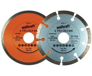 wolfcraft Diamond Cutting Disc Set 2 Pcs. I 8390000 I The Inexpensive Alternative - Ideal for All Beginners and Occasional DIYers.