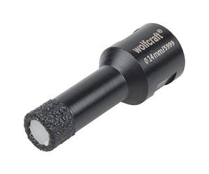 wolfcraft Diamond Hole Saw Ø 14 mm, M14 Tile Drill Bit for Angle Grinders
