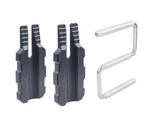 wolfcraft Door Hanging Tool & Door Installation Set, 3-Piece - Hang, Align & Carry Interior Doors Alone - Steel Lifting Handle, Hinge Guides - 3674000