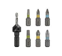 wolfcraft Flipbit Accessories Set For Woodworking 7 Pcs. I 3085000 I Tool set for equipping the dual quick change holder