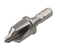 wolfcraft HSS Countersink With Limit Stop, Ø 12 mm, Hexagon Shank I 4383000 I 2-in-1 function for preparing screw connections in metal and plastic