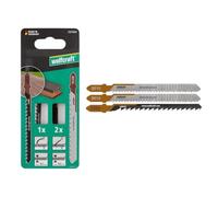 wolfcraft Jigsaw Blade Project Set for Deck Building, 3 Pcs. -for fine Straight and Curved cuts in WPC and Hardwood - 2357000