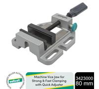 Wolfcraft Machine Vice Jaw for Strong & Fast Clamping with Quick Adjuster, 80 mm