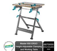 Wolfcraft Master 650 Ergo Clamping And Working Table, Multi