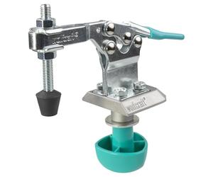 wolfcraft Mobile Quick Clamp - Rapid Workpiece Clamping - 150 kg Pressure | Steel One-Hand Clamp for 20 mm Bore Holes, 0-38 mm Clamping Width, 25-65 mm Clearance, Aluminium Adapter. 6893000