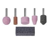 wolfcraft Mounted Stone Set, 6 Pcs. I 2144000 I For safe grinding and deburring