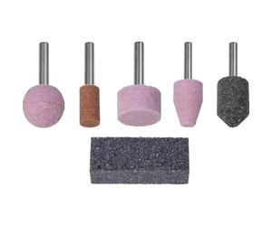 wolfcraft Mounted Stone Set, 6 Pcs. I 2144000 I For safe grinding and deburring