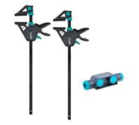wolfcraft One-Handed Clamp Set PRO MAX - 3-Piece 250 kg Bar Clamps